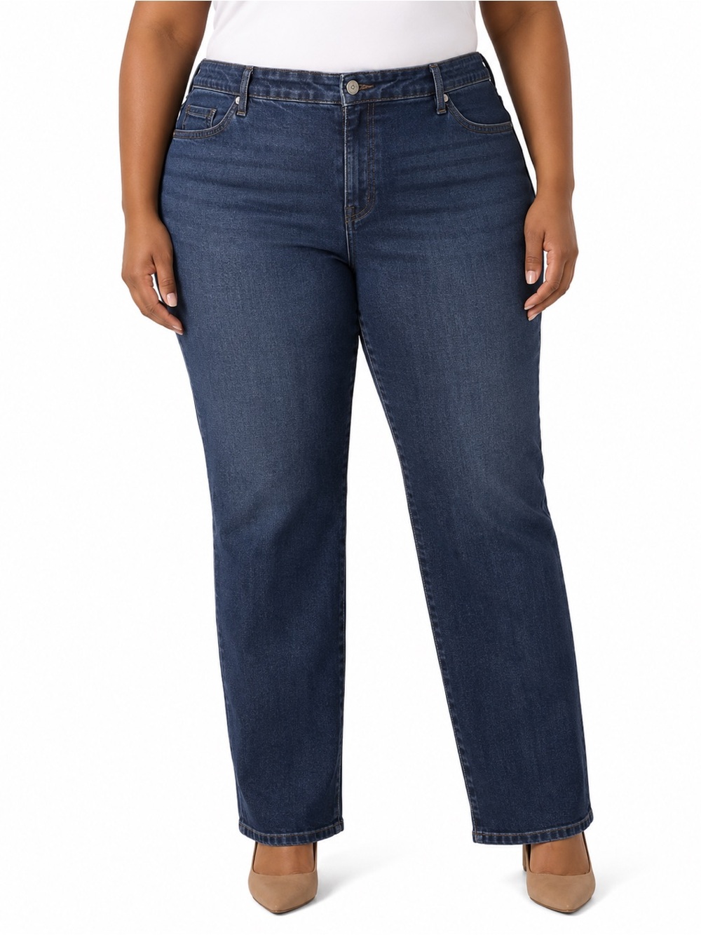 Hudson Women's Dark Blue Straight Leg Denim Straight Leg Jeans Size 16